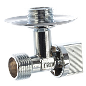 Кран шар угловой 1/2"x1/2" с отражателем хром Кран шар угловой 1/2"x1/2" с отражателем хром