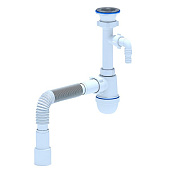 Сифон для мойки Ани 1 1/2" с отвод к стир маш, гофра 40х50 С 0310