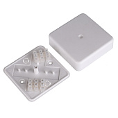 Коробка распаячная для наружного монтажа 75х75х20 с клеммной колодкой GE41212 Коробка распаячная для наружного монтажа 75х75х20 с клеммной колодкой GE41212