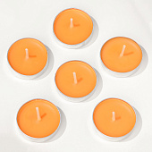 Набор свечей чайных ароматических, 6 шт, апельсин 474808 Набор свечей чайных ароматических, 6 шт, апельсин 474808