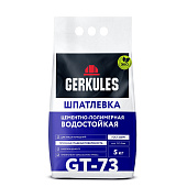  Шпатлевка белая полимерная водостойкая на цементной основе GT-73 (5кг) /Геркулес 