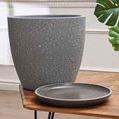  Горшок Саванна №9. 40л, серый бутон 