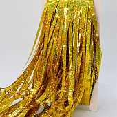  Праздничный занавес, дождик для фотозоны "Gleaming rain", yellow (100х200 см) 