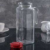 Кувшин с красной крышкой Pasabahce Frigo 1л 80050F&DRSL Кувшин с красной крышкой Pasabahce Frigo 1л 80050F&DRSL