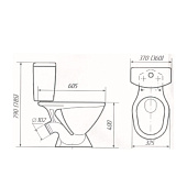 Унитаз-компакт Цоп к/в, сиденье, 1 кн, арматура Универсал Унитаз-компакт Цоп к/в, сиденье, 1 кн, арматура Универсал