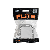 Выключатель встраиваемый 1 клавиша, цвет белый, IEK FLITE