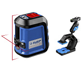 Нивелир лазерный, суперкомпакт, 15м, точн. +/-0,3 мм/м, держатель ЗУБР КРЕСТ-15 Нивелир лазерный, суперкомпакт, 15м, точн. +/-0,3 мм/м, держатель ЗУБР КРЕСТ-15