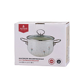 Кастрюля AGNESS эмалированная со стек.крышкой 2,8 л 943-057