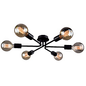 Люстра лофт РС21085 BK/6C 60Вт Е27 S=18м2 /Россвет Люстра лофт РС21085 BK/6C 60Вт Е27 S=18м2 /Россвет