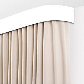 Карниз КЛЕВЕ ГАЛАНТ 3х рядный с поворотами белый глянец 360см Карниз КЛЕВЕ ГАЛАНТ 3х рядный с поворотами белый глянец 360см