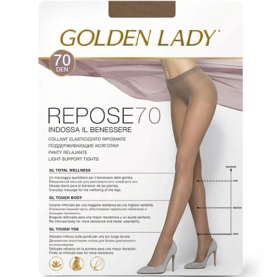  Колготки GOLDEN LADY Repose 70, цвет Melon, размер 4 