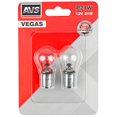 Автолампа AVS Vegas в блистере 12V. P21W (BAU15s) смещ.штифт 2шт.