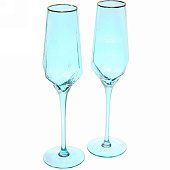  Бокал для шампанского 180мл "Ice Crystal" в наборе 2шт, голубой 359-121 