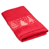  Полотенце махровое 50х90 Ёлки (04-063, красный) 