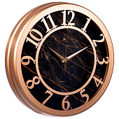 Часы настенные Рубин "Миллениум", из металла, d=30,5 см, белое золото+чёрный, 3132-001 Часы настенные Рубин "Миллениум", из металла, d=30,5 см, белое золото+чёрный, 3132-001