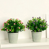  Искусственный цветок в горшке «Цветочная симфония», 8?17 см, МИКС 