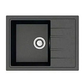 Мойка кварцевая прямоугольная с крылом черная матовая 575x470х200 150/Q4 Agata Мойка кварцевая прямоугольная с крылом черная матовая 575x470х200 150/Q4 Agata