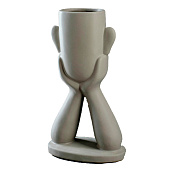 Кашпо "Голова юноши" 0,6л, серое, 27см 5545696 Кашпо "Голова юноши" 0,6л, серое, 27см 5545696