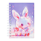 Записная книжка подарочная на гребне 80л,линия, цветной блок,обложка ПВХ 3D Зайка(17,6х13,5см) 10539942 Записная книжка подарочная на гребне 80л,линия, цветной блок,обложка ПВХ 3D Зайка(17,6х13,5см) 10539942