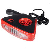 Тепловентилятор 12V SKYWAY в прикуриватель с фонарем черно-красный Тепловентилятор 12V SKYWAY в прикуриватель с фонарем черно-красный