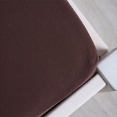  Простыня на резинке 140х200 сатин шоколадный 