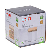 Банка для хранения Vetta ЭКО 750мл стекло, бамбук 828-001 Банка для хранения Vetta ЭКО 750мл стекло, бамбук 828-001