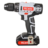  Дрель-шуруповерт аккумуляторная Ресанта ДА-20-2ЛК, 20В Li-ion,  55/27Нм, 2 АКБ (2Ач), кейс 