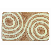  Коврик для ванной 45х75 МК  Круги светло-коричневый 