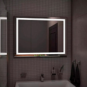 Зеркало с LED подсветкой Торрес Люкс 800х600 с механическим выключателем и холодной подсветкой Континент