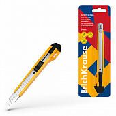 Нож для бумаг 9 мм ErichKrause Universal auto - lock, желтый, блистер, 19150 Нож для бумаг 9 мм ErichKrause Universal auto - lock, желтый, блистер, 19150