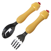 Набор детских столовых приборов в футляре «Курочки», 10105354 Набор детских столовых приборов в футляре «Курочки», 10105354