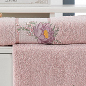 Комплект полотенец в коробке MERZUKA махровые 2 шт.LOTUS (светло-розовый) Комплект полотенец в коробке MERZUKA махровые 2 шт.LOTUS (светло-розовый)