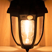  Фонарь садовый настенный 16х12х12см солн бат 3режима датч движ арт.274521 