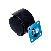 Колесная опора мебел. D40мм-40кг, поворот., без торм., площадка, черный пластик - накл. Tech-Krep Колесная опора мебел. D40мм-40кг, поворот., без торм., площадка, черный пластик - накл. Tech-Krep