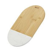 Доска разделочная,вставка белый мрамор 29,5х18х1,2см Linea Bamboo 93-BM-9-04.2