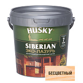 Защит. декор. покрытие HUSKY SIBERIAN ЭКО-ЛАЗУРЬ полуматовый бесцветный 0,9л Защит. декор. покрытие HUSKY SIBERIAN ЭКО-ЛАЗУРЬ полуматовый бесцветный 0,9л