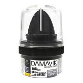 DAMAVIK Крем-блеск для обуви с губкой, пласт.банка 50мл. черный Арт. 9306-018