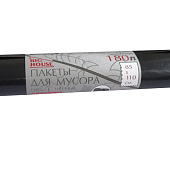 Мешки для мусора Big House ПРОФИ (рулон) 180л 10шт черн ПВД 40мкм