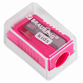 Точилка BRAUBERG KIDS "MINI", с контейнером, пластиковая, пастельные цвета ассорти, 271944