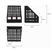 Лоток вертикальный для бумаг Brauberg Maxi Plus, 240 мм, сетчатый, черный, 237013 Лоток вертикальный для бумаг Brauberg Maxi Plus, 240 мм, сетчатый, черный, 237013