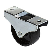 Опора колесная неповор.на площ. 25мм пласт (черный 1 шт)(30кг) Опора колесная неповор.на площ. 25мм пласт (черный 1 шт)(30кг)
