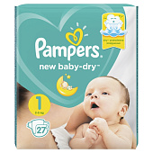  Подгузники Pampers New Baby-Dry Newborn (2-5) 27шт 