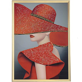 Панно Девушка в красной шляпе, 51х2,5х71 см, 799862 Панно Девушка в красной шляпе, 51х2,5х71 см, 799862