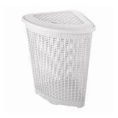  Корзина д/белья 50,0л 395х395х595мм угловая белый 433217516 Быт 