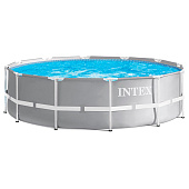 Бассейн каркасный INTEX Prism Frame 26716NP, 366?99 см, фильтр-насос, лестница, круглый Бассейн каркасный INTEX Prism Frame 26716NP, 366?99 см, фильтр-насос, лестница, круглый