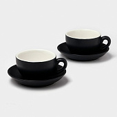 Набор чайный фарфоровый Magistro Matt black 4 предмета 9925813 Набор чайный фарфоровый Magistro Matt black 4 предмета 9925813