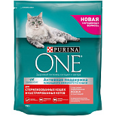  Сухой корм ONE STERILCAT для кошек Лосось, Пшеница 750г 
