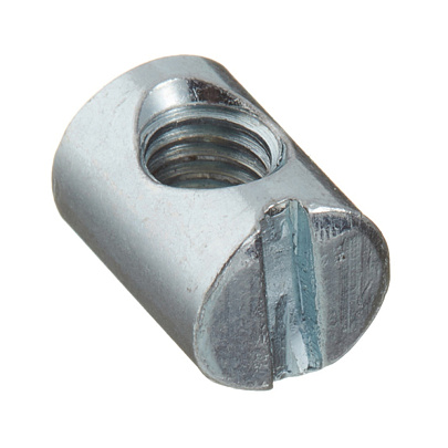  Бочонок М6 для винтовой стяжки для ДСП 16мм (белый цинк 24 шт) 