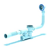 Сифон для ванны 1 1/2" с гибкой трубой 40х50 Е255/2420