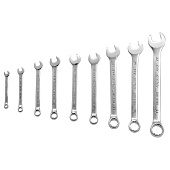  Набор ключей комбинированных 6-22мм, 9шт, сталь, матовый хром, Matrix 